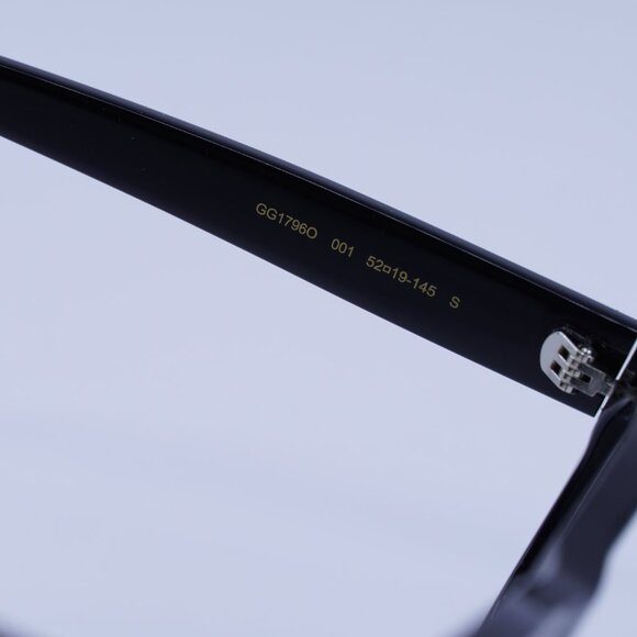 Gucci GG1796O 001 Eyeglasses Shiny Black 52mm Square Frame - Picture 6 of 10